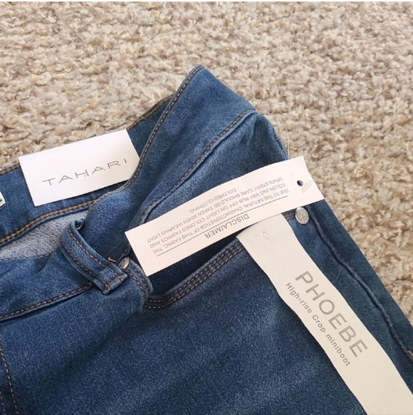 Tahari High Rise Women's Jeans - Dark Blue - Picture 3 of 11